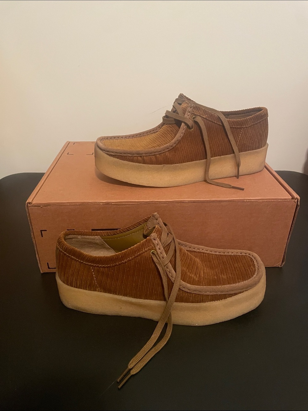 Clarks Wallabee Cup-Tan Cord Textile Men’s 10.5 JB